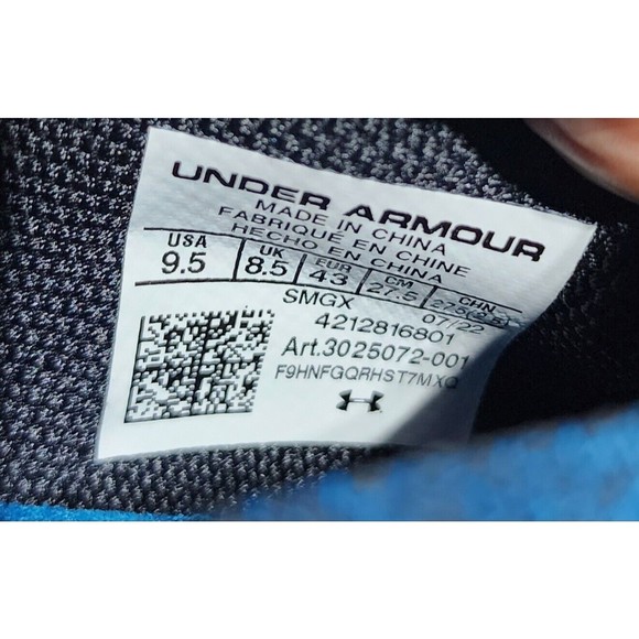 Under Armour UA Charged Curry Spikeless Golf Shoes Sz 9.5 Blue/Black 3025072-001 main image 10